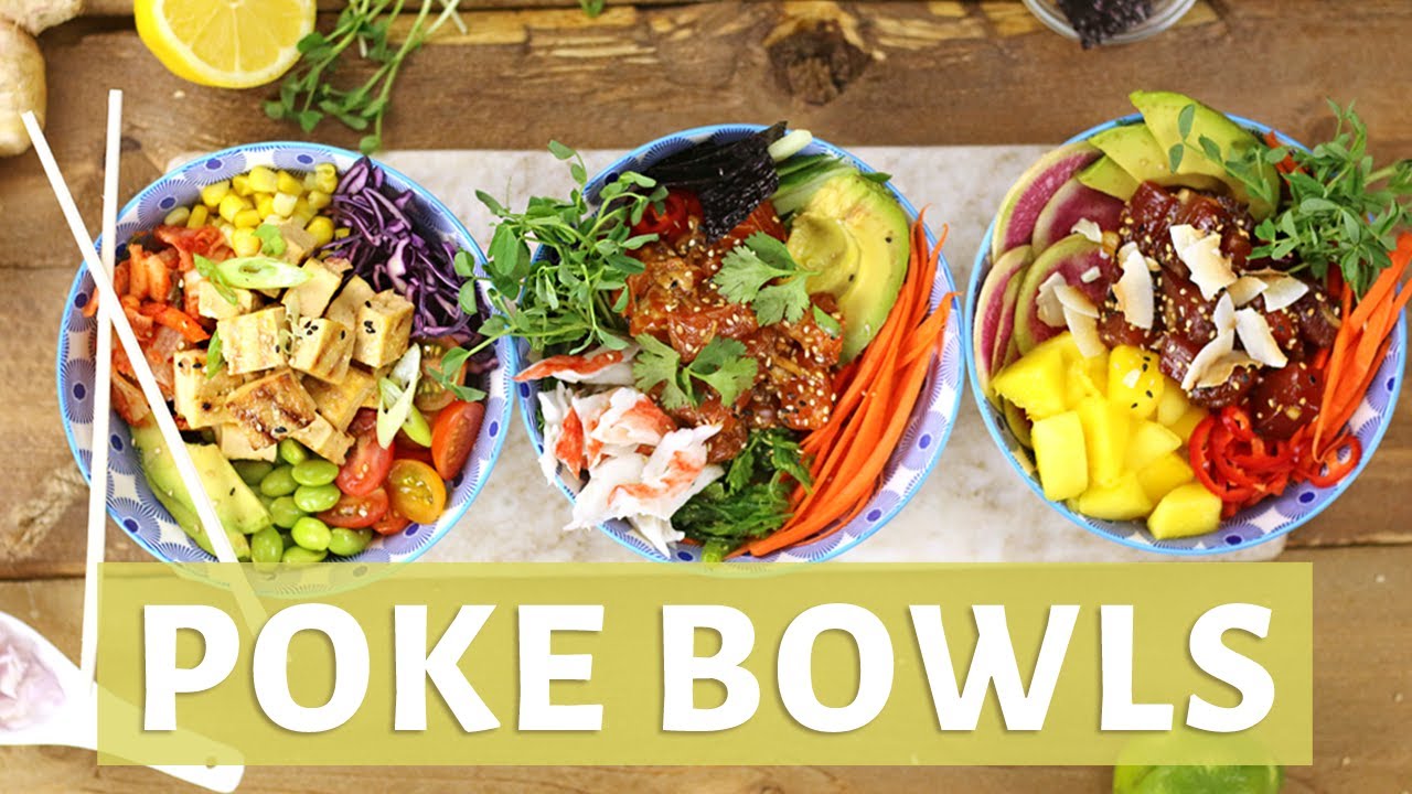 BEST DIY POKE BOWL 3 WAYS | How to Make a Poke Bowl - YouTube