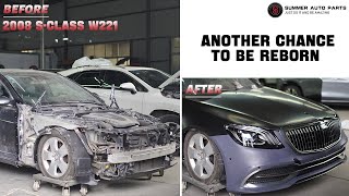 S450 W221 2008 Upgrade to W222 2018 Maybach design conversion body kit show by Summer Auto Parts