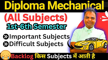 Diploma Mechanical Engineering Subjects, Polytechnic Mechanical Syllabus #diploma #mechanical