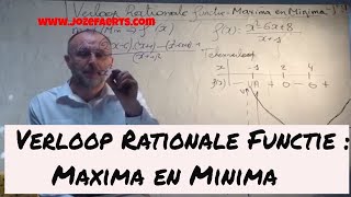 Hoe vind je bij het Verloop van een Rationale Functie de Maxima en Minima ?