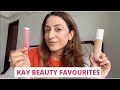 KAY BEAUTY FAVOURITES | Kay Beauty Review - Foundation, Blush, Eyeshadow, Lip Liners | Try on Review