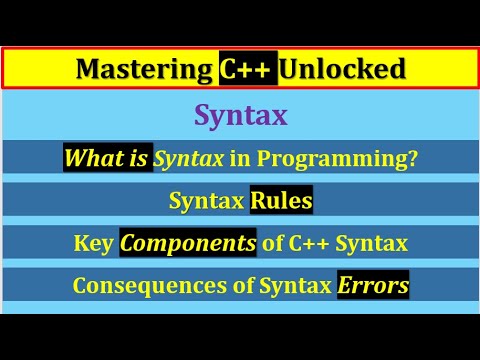 Syntax in C++ | Rules | Components| Errors | Mastering C++ Unlocked ...