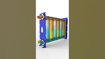 Принцип работы пластинчатого теплообменника. Animation of the plate heat exchanger operation process