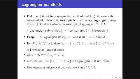 Introduction to Fourier Integral operators 2 (Raluca Felea)