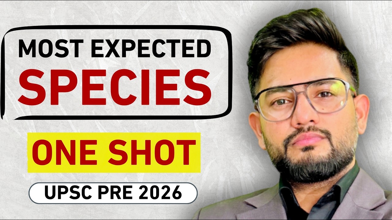 Most *EXPECTED Species in UPSC PRE  2026 with PYQ🔥#ias #upscexam #pre2026  #upsc  #prelims2026