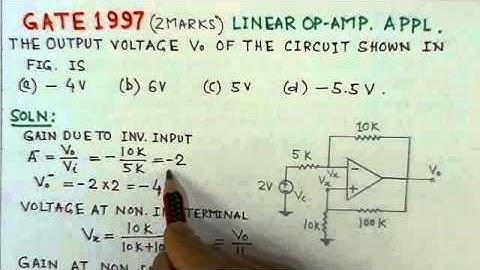 Video Solution To GATE ECE -1997 Problem-Linear Op Amp Applications