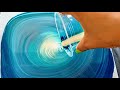 "OCEAN RING POUR" tree ring acrylic pouring (step by step for beginners)