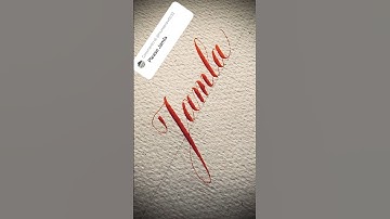 Copperplate calligraphy , tutorial: how I write your name #jamla