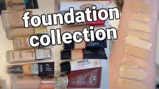 Swatching Decluttering My Foundation Collection