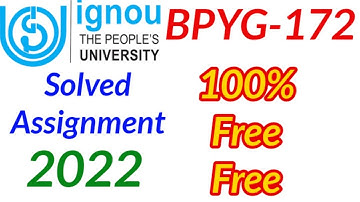 BPYG-172 | BPYG-172 solved assignment 2021-2022 | Technical Madam ||
