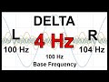 4 hz pure binaural beats  delta waves 100 hz base frequency