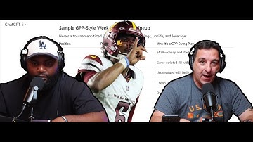 Week 1 how to use ChatGPT to Optimize your DraftKings & Fanduel Picks w/ NFL WR & Milly Maker winner