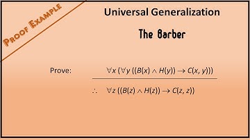 Predicate Logic Proof Example 1: Using Universal Generalization