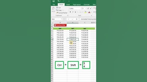 How to Auto Add Indian Rupee Symbol in MS Excel | Rupees Symbol in Excel | #viral #shorts #symbols