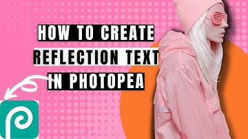 Reflection text in Photopea tutorial