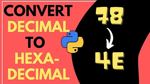 Python program to convert decimal to hexadecimal | Joey'sTECH