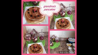 Grandma's old fashioned homemade fluffy pancake recipe for breakfast 