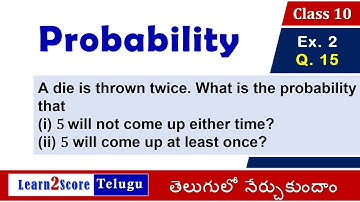 10th class Probability Exercise 13.2 Question 15 AP TS