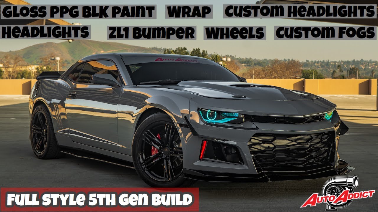 INOZETEK Super Gloss Nardo Grey 5th Gen Chevy Camaro Full Style Wrap -  YouTube