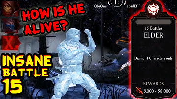 MK Mobile. This is INSANE! He Won Survivor Elder Tower with ALMOST DEAD TEAM!