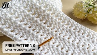 VERY EASY, FAST & VERSATILE Crochet Pattern for Beginners! ⚡️ 🤍 ELEGANT Crochet Stitch for Blanket by Massive Crochet 4,214 views 12 days ago 12 minutes, 20 seconds
