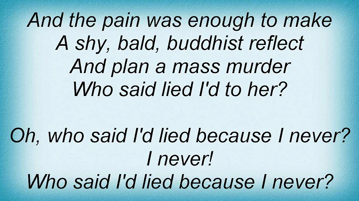 Smiths - Stop Me If You Think You've Heard This One Before Lyrics