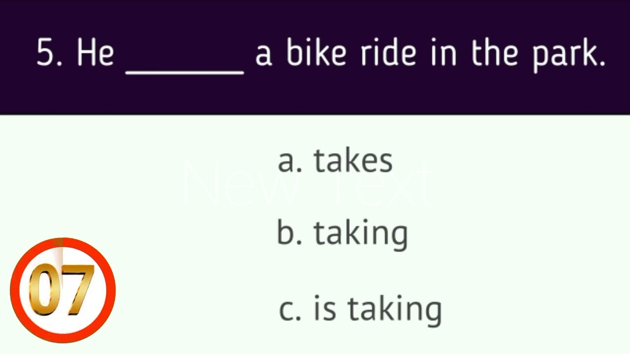 Present continuous tense quiz || present continuous tense test || Ladla Education || grammar
