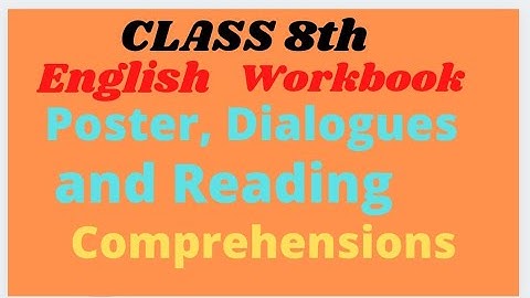 Class 8 My English Work Posters, Dialogues and Reading Comprehension #solved #pseb Page No 72 to 90
