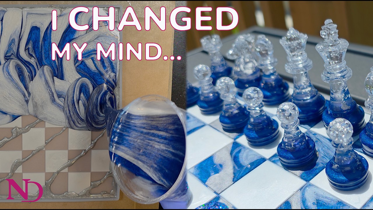 Resin Chess Set Tutorial | Full Process + Color Change & Bonus Trinket ...