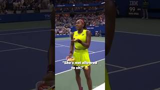 Coco Gauff Tells Her Opponent Shes Not Allowed To Sit Down 😮