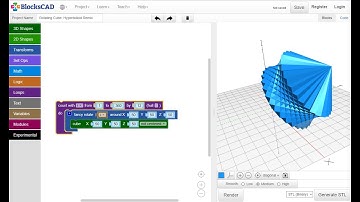 Spin the Cube Using BlocksCAD / Openscad