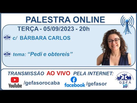Assista: Palestra online - C/ B�?RBARA CARLOS (05/09/2023)