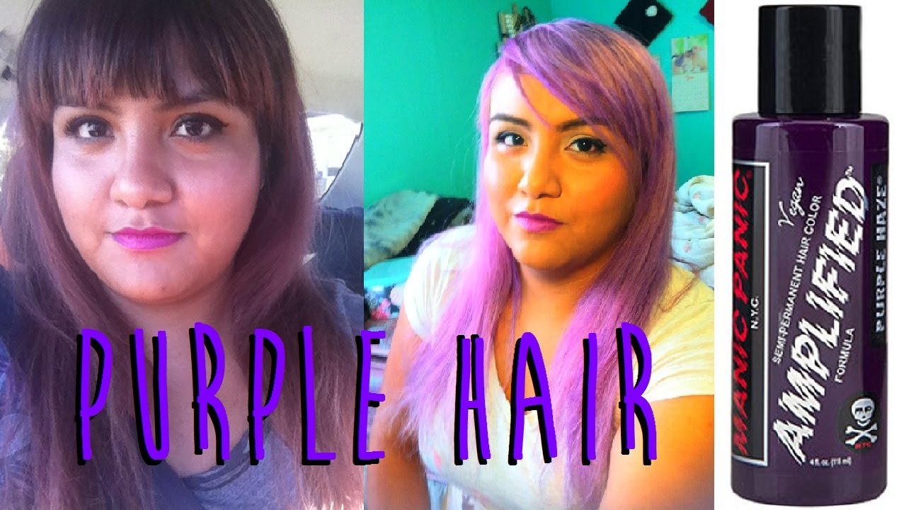 Red Hair To Purple Hair Manic Panic Purple Haze Youtube
