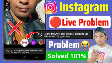 Fix at this time your account is not eligible to use this feature. try again later instagram live