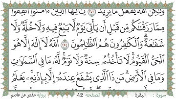 سورة البقرة صفحة 42 من مصحف المدينة النبويّة | الجزء 3 | تلاوة حدر سريعة  لتسهيل حفظ القران الكريم