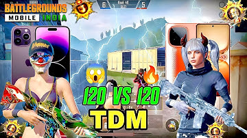 iPhone 14 Pro Max 😱 vs IQOO NEO 10 🔥| 120 FPS vs 120 FPS TDM | 1 vs 1 TDM BATTLE | #bgmi #pubg 