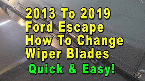 2013 To 2019 Ford Escape How To Change Windshield Wiper Blades + Sizes & Part Numbers Quick & Easy