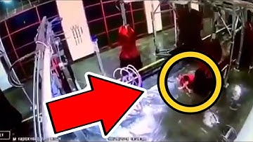 He stand too close to Rotating Machine... Then THIS Happened!