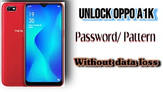 How to unlock pattern oppo a1k without data loss || Hydra tool