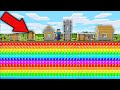 I FOUND 100 LAYERS OF RAINBOW LUCKY BLOCKS UNDER OUR VILLAGE IN MINECRAFT ? 100% TROLLING TRAP !