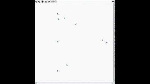 Stigmergic Coordination - 6 data ferries on an equilateral triangle.