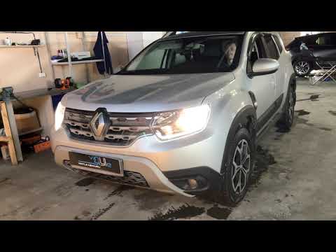 Вместо штатного галогена установили bi-led модули Aozoom A15 на автомобиль Renault Duster 2021