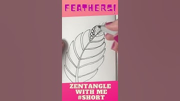 #SHORT Feathers for Fall short. Zentangle with me and then color your design. Relaxing to doodle!