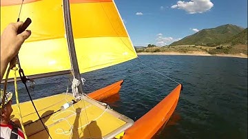 Hobie 16 Anti Pitchpole Planes do work! 7-30-13
