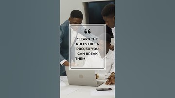 85 Learn the rules like a pro, so you can break them like an artist