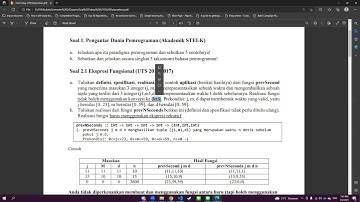 Tutor Sebaya Dasar Pemrograman - Persiapa UTS Dasar Pemrograman