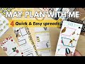 May Plan With Me | 4 Skinny Mini Spreads + Fun May Theme Ideas