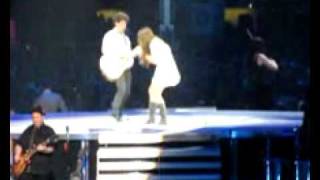 Before The Storm - MILEY CYRUS and NICK JONAS LIVE DUET  Dallas World Tour Concert 6.20.09.
