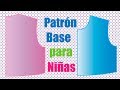 TUTORIAL: Cómo Hacer el Patrón Base de NIÑA 👧 (paso a paso) | Kids Pattern Base (step by setp)