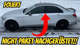 Mercedes C-Klasse schwarze Zierleiste Kofferraumleiste Night